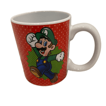 Luigi 16 oz Red Polka Dot Ceramic Mug