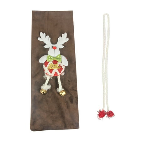 

Sanwood Wine Bottle Bag Wine Bottle Bag Eye-catching Wear Resistant Fabric Xmas Festival Red Wine Decorative Bag for Home