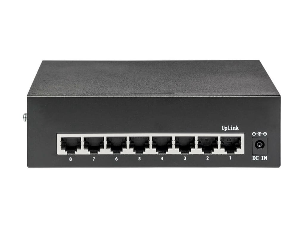 Eaton Tripp Lite Series 8-Port 10/100/1000 Mbps Desktop Gigabit Ethernet Unmanaged Switch with PoE+, 60W, Metal Enclosure (ng8poe-1)