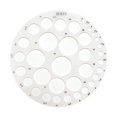 thumbnail image 1 of Rongfmy Circle Drawing Ruler Acrylic Round Hole Ruler for Building Formwork Painting 3 to 25 mm, 1 of 9