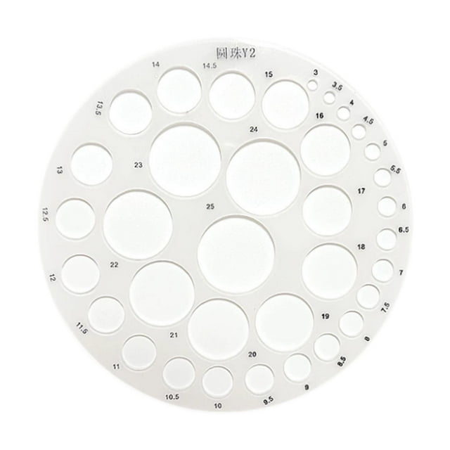 Rongfmy Circle Drawing Ruler Acrylic Round Hole Ruler for Building Formwork Painting 3 to 25 mm