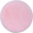 thumbnail image 2 of Pink Round Rug Faux Fur Sheepskin Area Rugs Fluffy Plush Carpet Washable Shaggy Mat for Living Room Bedroom Home Decor, 2.6 ft, 2 of 6