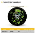 thumbnail image 5 of Yuyamidu Skull Tire Covers Green Leaf Spare Wheel Tire Cover St. Patrick's Day Wheel Tire Protectors Fit for Jeep,Trailer, RV, SUV Vehicle Exterior Decor, 5 of 5