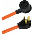 thumbnail image 2 of 10-50P to 10-30R Heavy Duty Generator Adapter,50 Amp Dryer Male Plug to 30 Amp Adapter,STW 10AWG*3C Generator Cord,3Prong,Orange,1.5FT, 2 of 7