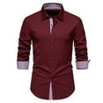 thumbnail image 1 of pstuiky camisetas de manga larga para hombre, Camisa vaquera informal de manga larga con cuello abatible y bolsillo abotonado para hombre Tops casuales para hombres s, 1 of 8