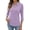 824#Light Purple, variant on Women's 2026 3/4 Length Sleeve Polo Shirts - V Neck Collared Business Casual Work Summer Tops Purple S