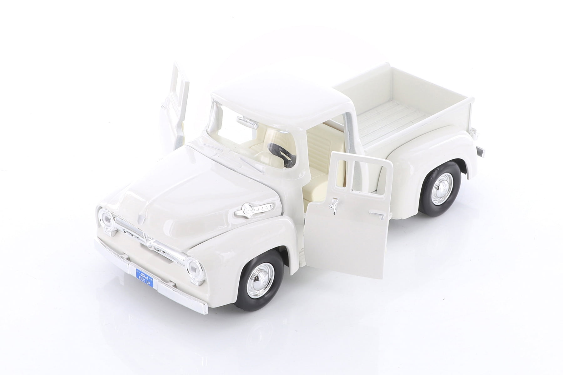 1956 Ford F-100 Pickup Truck, White - Showcasts 77235W - 1/24 Scale Diecast Model Car