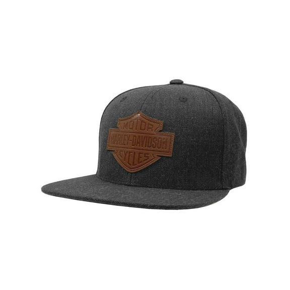 Harley-Davidson Men's Bar & Shield Patch Snapback Baseball Cap - Heather Gray, Harley Davidson