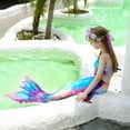 thumbnail image 5 of Girls Mermaid Tail Kids Mermaid Swimsuits Sea Costume 11-12Years, 5 of 6