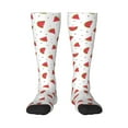 thumbnail image 2 of Picia Women Crew Soft Moisture-wicking Socks Hand Drawn Watermelon Pattern Design Cotton Socks, One Size fit All, 2 of 9