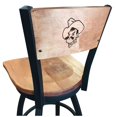 thumbnail image 2 of Holland Bar Stool  25 in. L038 - Black Wrinkle Oklahoma State Swivel Bar Stool with Laser Engraved Back, 2 of 2