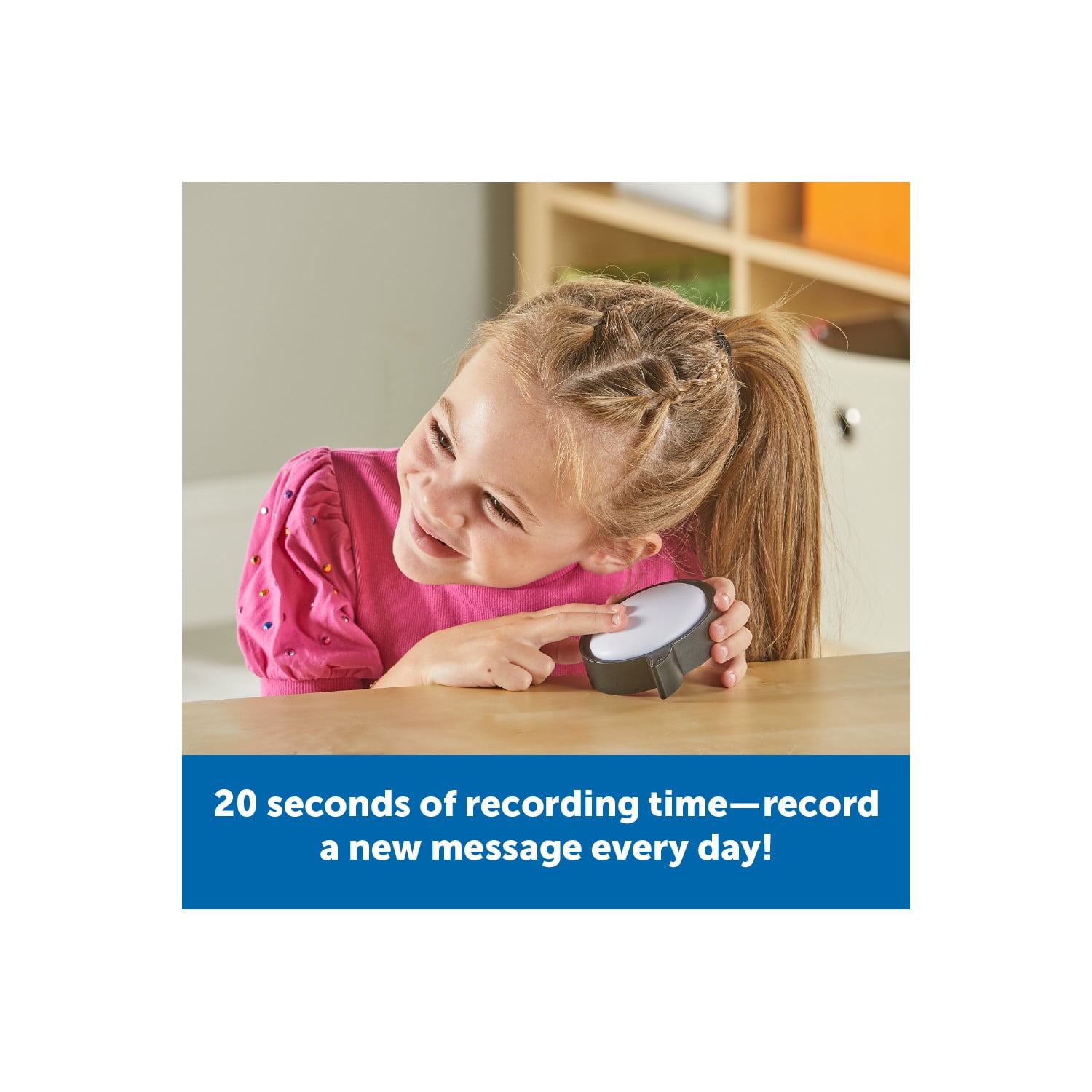 Learning Resources  Message Maker Recordable Button  Speech Bubble -SEL,  Ages 4+