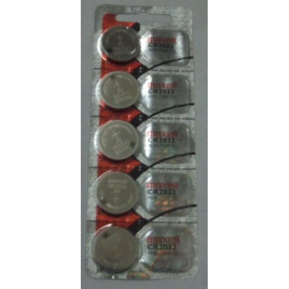 Maxell CR2032 3 Volt Lithium Coin Battery - 5 Pack Exp.2025
