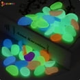 thumbnail image 3 of Spencer 100Pcs Glow in The Dark Garden Luminous Stones Pebbles Rocks for Walkways Garden Path Patio Lawn Yard Decor (Multi-color), 3 of 9