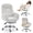 Lamb fleece - white, variant on Criss Cross Ergonomic Dining Chair - High Back, 3-Level Adjustable Armrests, Footrest, Cross-Legged Comfort, Big & Tall, Rolling Office or Gaming Chair – Snowflake Fleece, Light Gray