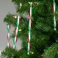 thumbnail image 3 of Northlight 6ct White, Red and Green Candy Swirl Christmas Ornaments 8", 3 of 7