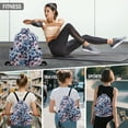 thumbnail image 6 of HAWEE Drawstring Backpack Water Resistant String Bag Sports Gym Sack Lightweight Sackpack with Side Pocket for Men Women, 6 of 7