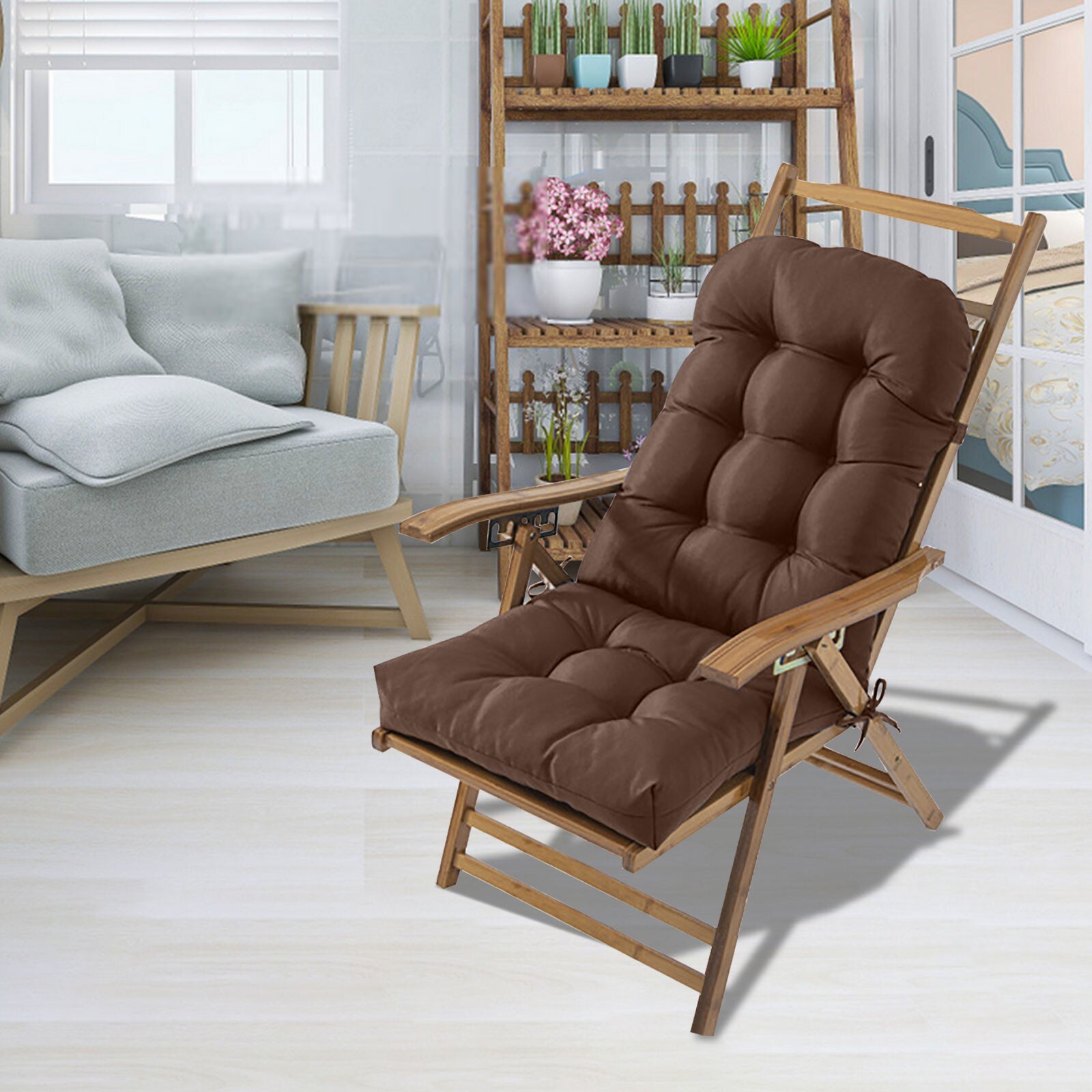 InsCrazy Rocking Chair Cushions Cushion Garden Chair Patio Sofa Cushion Rattan Chair Indoor Outdoor Patio Seat Cushion, Porch Swings Cushion 20 X 45 inches