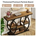 thumbnail image 6 of Finmind 39-Inch Industrial Console Table, 4-Tier Sofa Table with Metal Frame, Brown, 6 of 9
