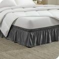 thumbnail image 3 of Bare Home Adjustable Wrap Around Bed Skirt - 15 Inch Drop - Easy Fit - Ruffle Pleats - Queen, Gray, 3 of 6