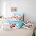 thumbnail image 5 of Feelyou Christmas Lollipop Kids Bedding Comforter Set 7 Pieces, Winter Rustic Cabin Full Bedding Set, Pink Xmas Tree Reversible Fitted Sheet Flat Sheet, Super Cozy Room Decor, 5 of 7