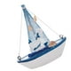 thumbnail image 4 of Barco de navegación de madera náutica Estilo Mediterráneo Retro Mini Barco De Vela Modelo Náutica # 6 # 6 Magideal Barco de navegación de madera náutica, 4 of 6