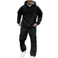 thumbnail image 3 of Pants For Sweatsuits Men Set, Men's Tracksuits 2 Piece Casual Athletic Jogging Outfits Pullover Tracksuit Hoodie Sweatshirt and Sweatpants Suit, 3 of 10
