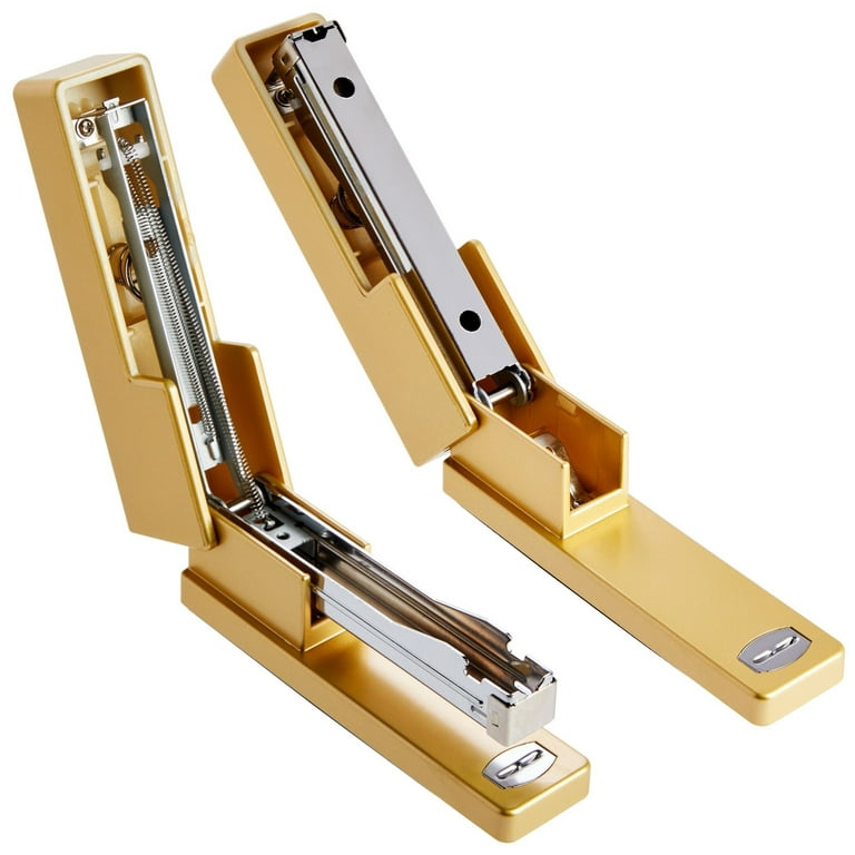 Rose Gold Stapler and Tape Dispenser Set – Punch & Stick