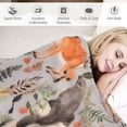 thumbnail image 3 of FUMJ  Cute Forest Animals Bed Blanket Ultra Soft Squirrel Mouse Deer Fox Hare Hedgehog and Birds Throw Blankets All Season Warm Light Weight Cozy Plush Blankets for Home Bedroom Sofa Travel, 3 of 6