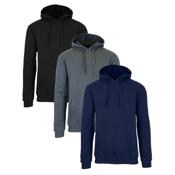 GBH - Men's Fleece-Lined Pullover Hoodie Sweatshirts (3-Pack) - Walmart ...