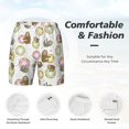 thumbnail image 5 of Lsque Mens Swim Trunks Donut Sloth Pattern - Bathing Suit Compression Liner - Beach Swim Shorts Swimwear - (S-3XL) - Stretch Quick Dry -XX-Large, 5 of 9