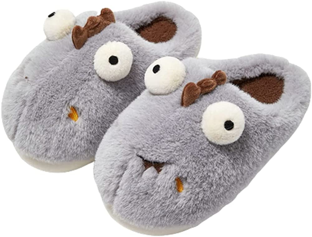 CoCopeaunts Cute Animal Slippers for Women Mens Plush Slip on House Slippers Furry Cozy House Shoes Winter Warm Couples Slippers Home Slippers Indoor Outdoor Shoes - Walmart.com