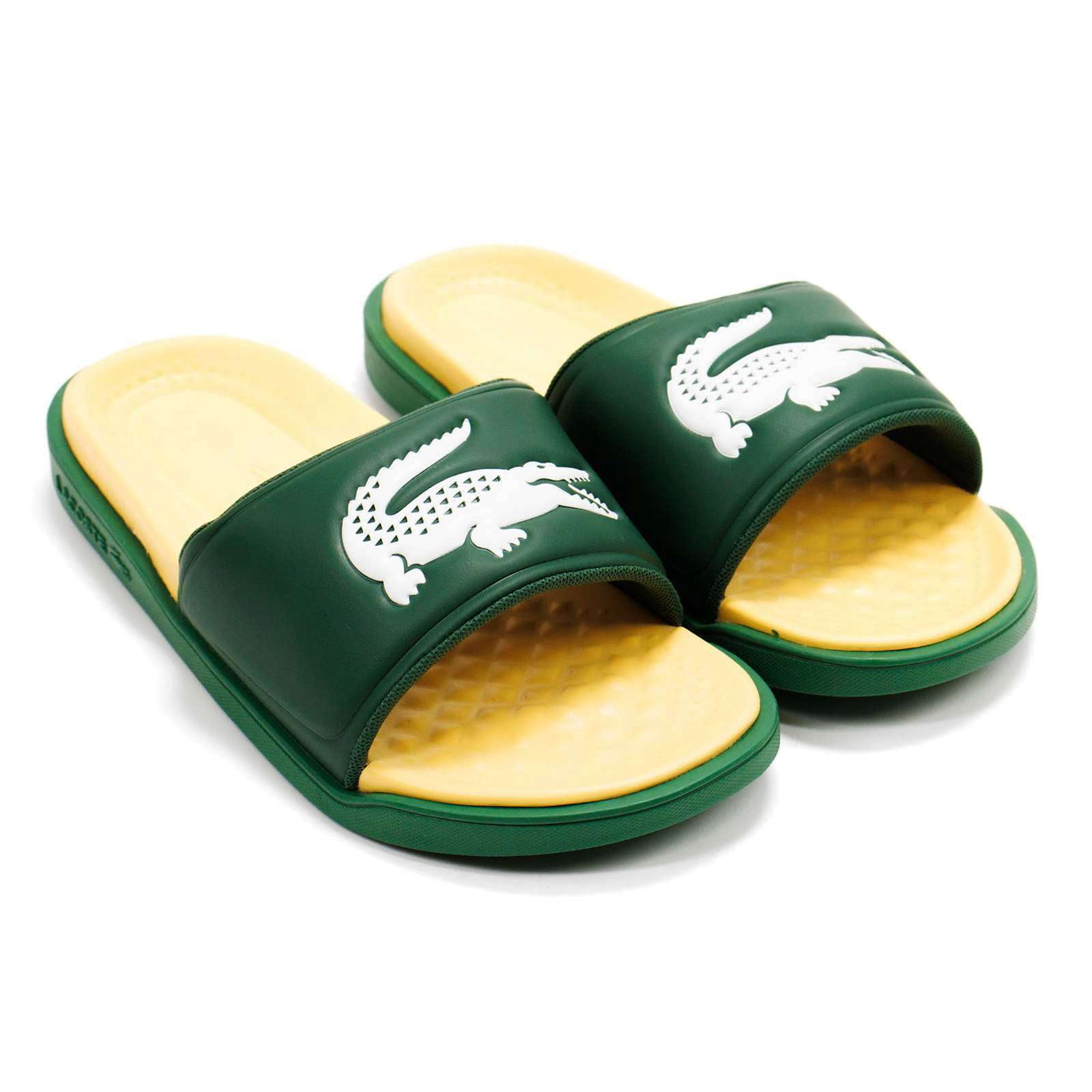 Verdeelstuk Buik Prediken Lacoste Men's Croco Dualiste 1122 2 Slide Sandals, Green \ Yellow,8 M US -  Walmart.com