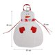 thumbnail image 3 of Adornos navideños estilo muñeco de nieve bolsillos delantal no tejido dibujos animados Navidad cena delantal cocina pajarita al azar seitruly JR1028-00, 3 of 6