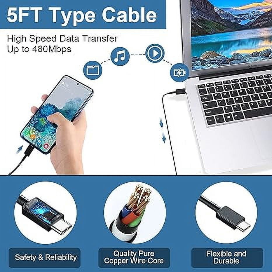 45W Super Fast Charger USB C Wall Charger Block & Type C Fast Charging Cable Cord Compatible with Samsung Galaxy S24/S23/S22/S21/S20/Ultra/Plus/FE,Note 20/10,Galaxy Tab S9,Z Fold/Z Flip,A54,A14