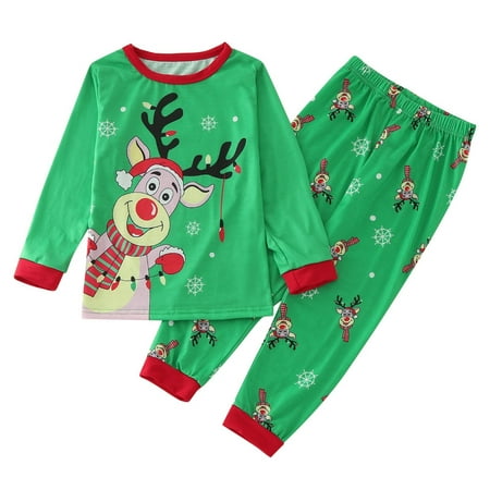 

Nomeni Christmas Deer Print Long Sleeve Tops And Pants 6PC Set Outfirs Family Matching Pajamas Sleepwear Deer Clothes Pjs Sets Loungewear Outfits