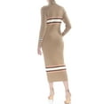 thumbnail image 2 of Free People Womens Sport Stripe Sweater Dress, Brown, Medium, 2 of 2