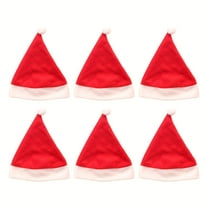 Esaierr 6 Pack Christmas Santa Hat for Kids Toddler Red Velvet Santa Claus Hat Baby Mini Apple Hat Chrsitmas Party Supplies for Boys Girls