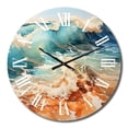 thumbnail image 2 of Designart "Beach Photo Oceanic flow VI" Nautical & Beach Oversized Wall Clock, 2 of 5