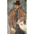 thumbnail image 2 of Modigliani, Amedeo 16x24 Gold Ornate Wood Framed with Double Matting Museum Art Print Titled - Man With a Wine Glass, 2 of 4