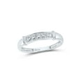 thumbnail image 3 of Sterling Silver His Hers Round Diamond Solitaire Matching Wedding Set 1/20 Cttw, 3 of 3