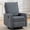 Gray, variant on Paproos Swivel Rocker Recliner, Velvet 360°Swivel Rocking Recliner, Glider Rocking Chair for Nursery, Small Rocker Chair for Small Space, Manual Recliner for Adults for Home Theater, White