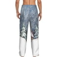 thumbnail image 3 of Kll Mens Pajama Pants For Men,Mens Lounge Pants,Funny Gifts For Men,Men'S Pajama Bottoms-Watercolor Winter Landscape For Christmas, 3 of 9
