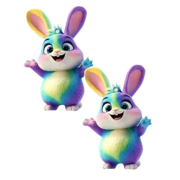 2Pcs Easter Decorations Easter Tree Ornaments Easter Hanging Decorations For Kitchen Easter Ornaments Easter Stuffers For Girls Wood Easter For Tree Home Party Front Porch D Ecor Hangs