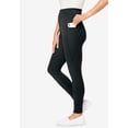 thumbnail image 3 of Woman Within Plus Size Stretch-Cotton Knit Pull-On Pocket Leggings, 3 of 6