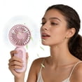 thumbnail image 4 of Lunxisen 4 Pcs Portable Handheld Personal Fan USB Rechargeable Battery Operated Three Speed Cooling for Travel Outdoor, 4 of 9
