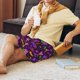 thumbnail image 5 of Balery Mardi Gra2 Pantalones cortos de pijama de punto de algodón para hombre con cinturilla y bolsillos-Small, 5 of 6