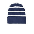 thumbnail image 2 of Sport-Tek Striped Beanie with Solid Band, 2 of 2