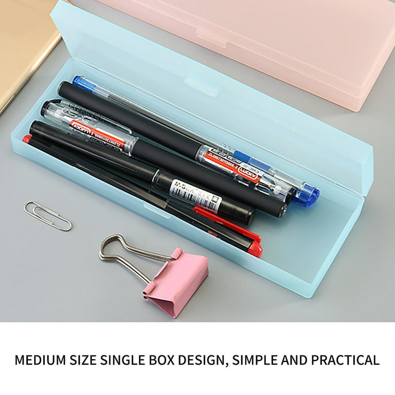 Oalirro Pencil Box, Assorted Colors, Plastic Crayon Box, Pencil Cases,  Clear Pencil Case, Plastic Pencil Case, Plastic Pencil Box, Crayon Box  Storage