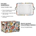 thumbnail image 2 of Yayeee 2 Pack Canvas Storage Basket with Handles for Shelves Fabric Bins Closet Organizer, Black Flowers Pattern, 2 of 8